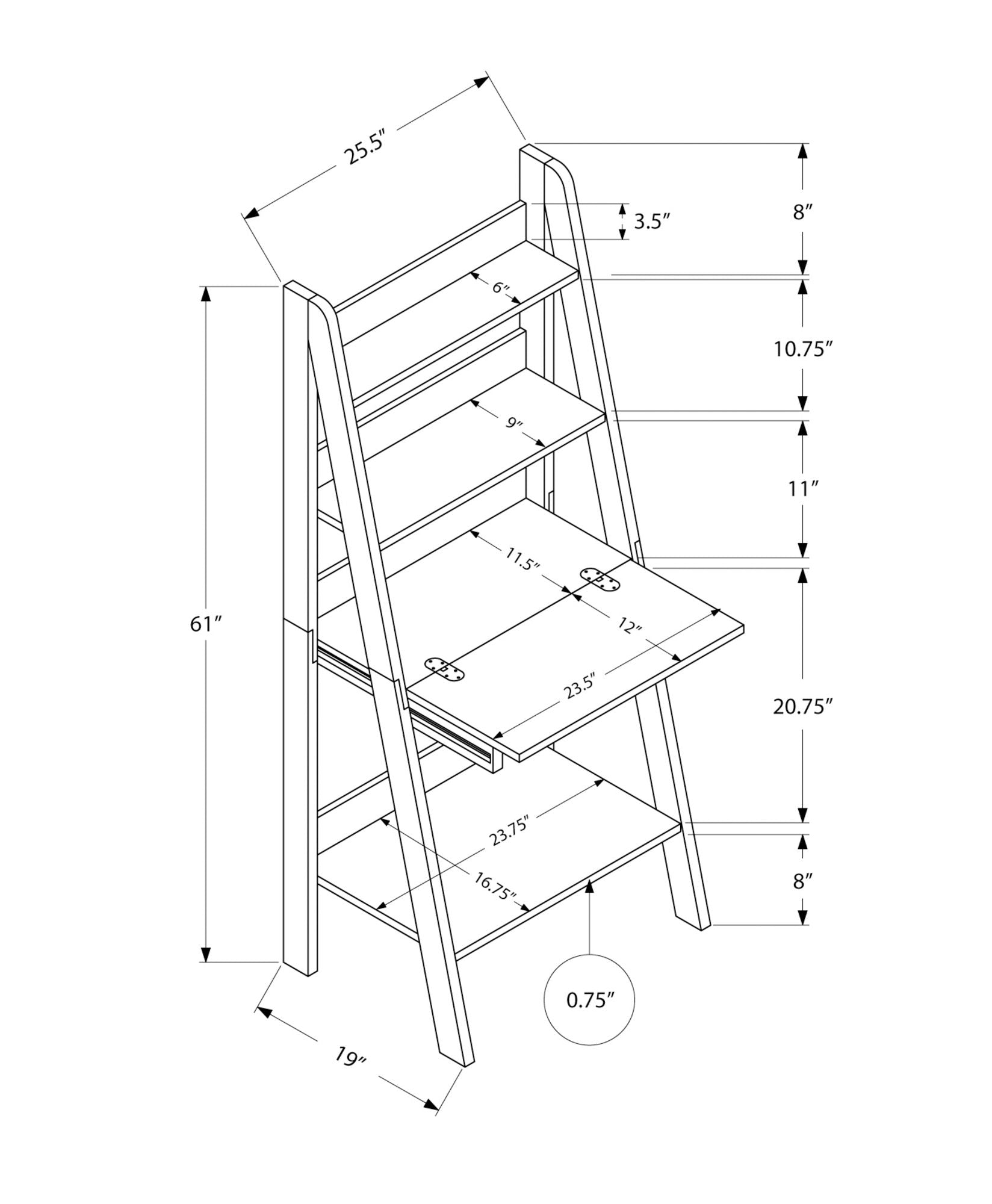 Computer Desk for Home Office with Storage Shelves