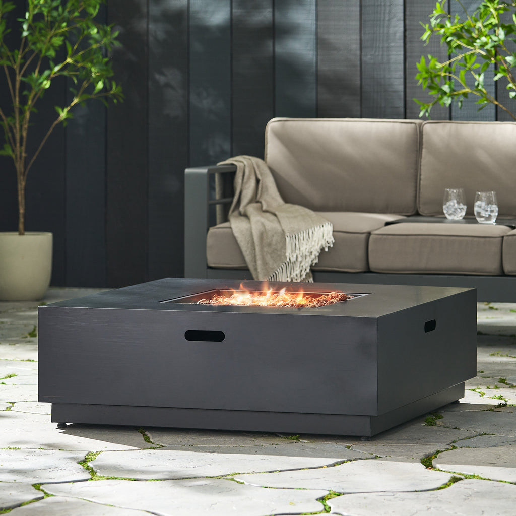 39'' Square Iron Fire Pit - 50,000 BTU