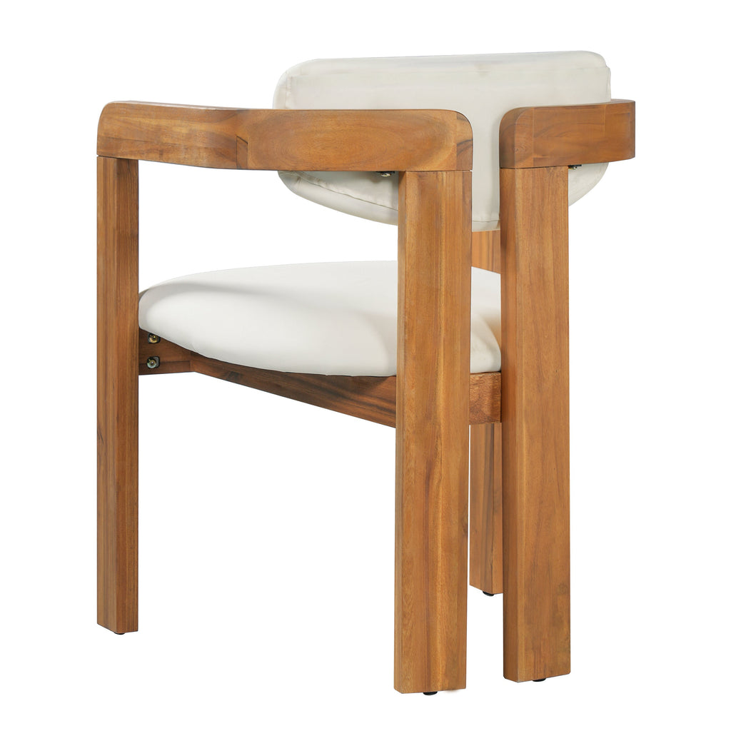 5-Piece Outdoor Acacia Wood Round Dining Set