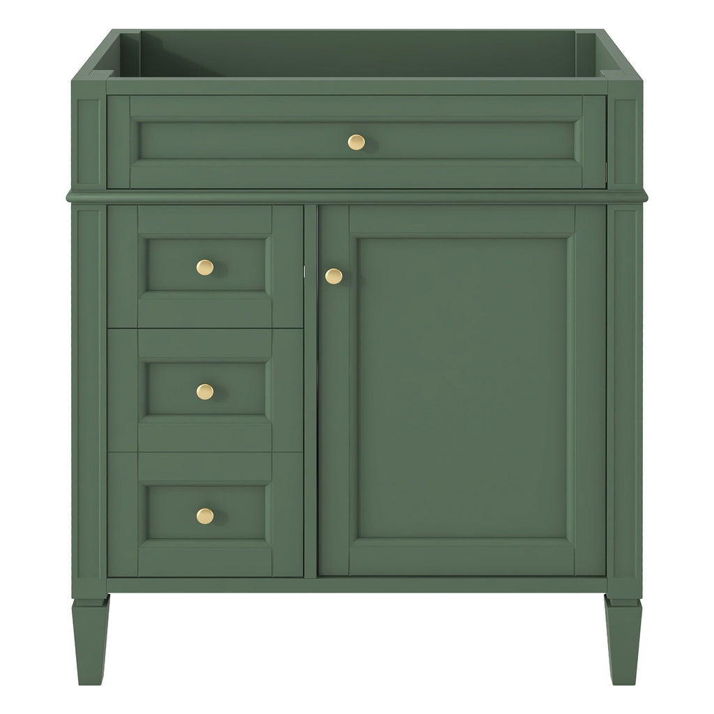 Bathroom Vanity With 2 Drawers and Tip-Out Storage Cabinet