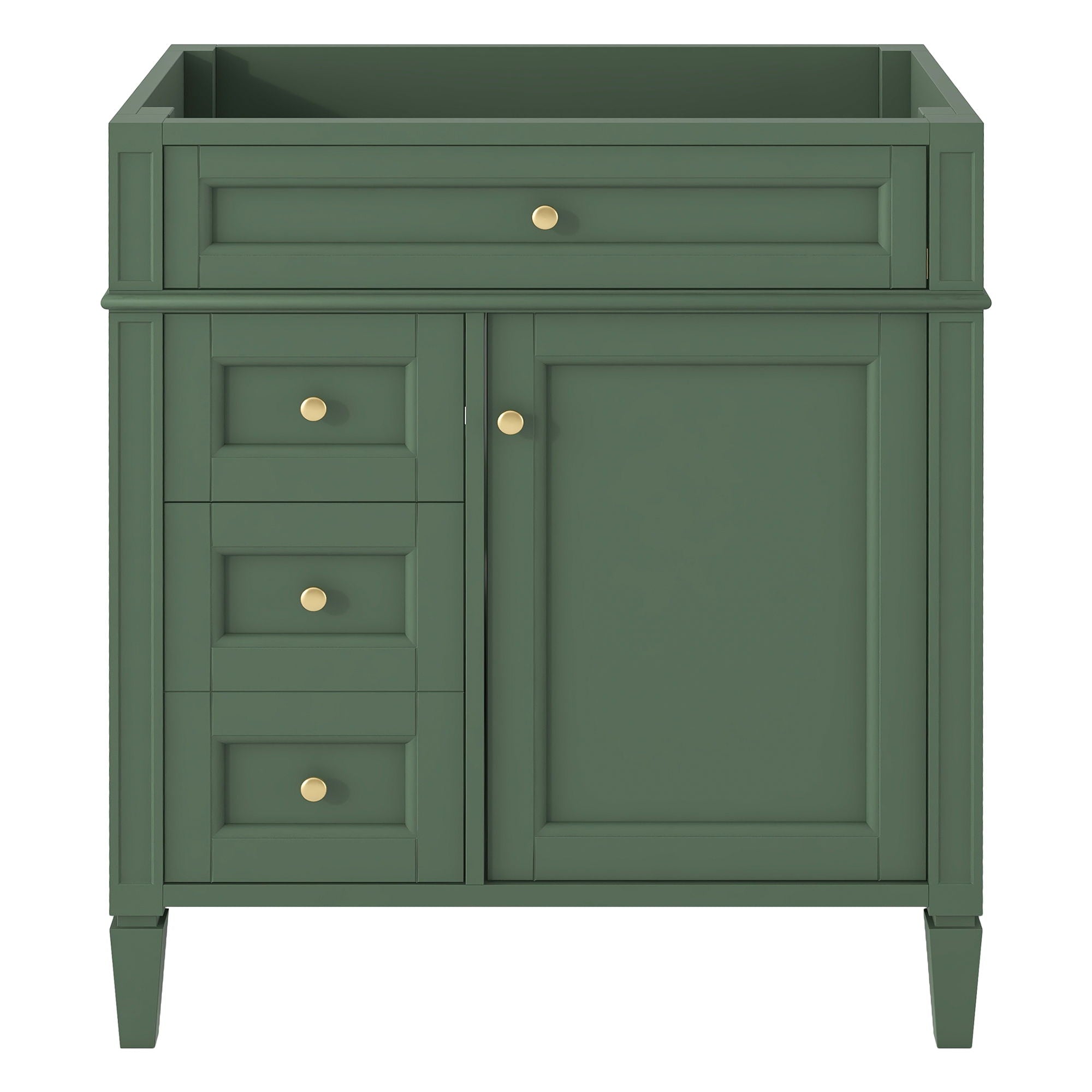 Bathroom Vanity With 2 Drawers and Tip-Out Storage Cabinet