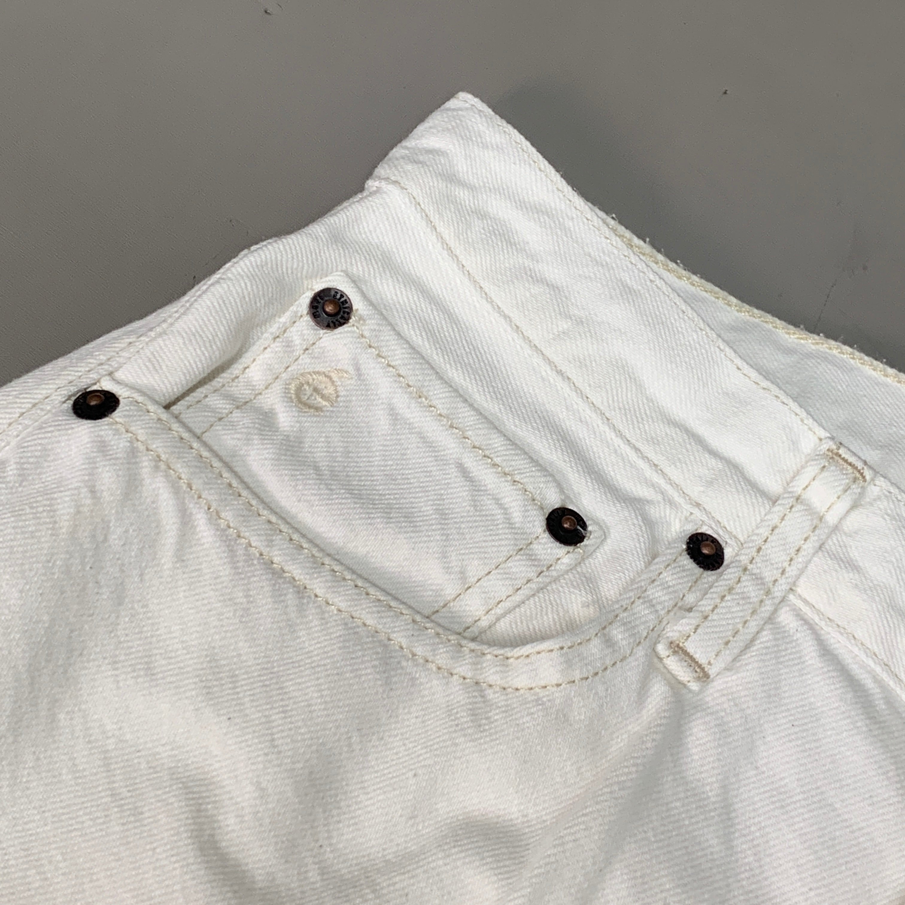 ETICA Tyler High Waist Straight Leg Ankle jeans Vintage White Size 27 EW180114A