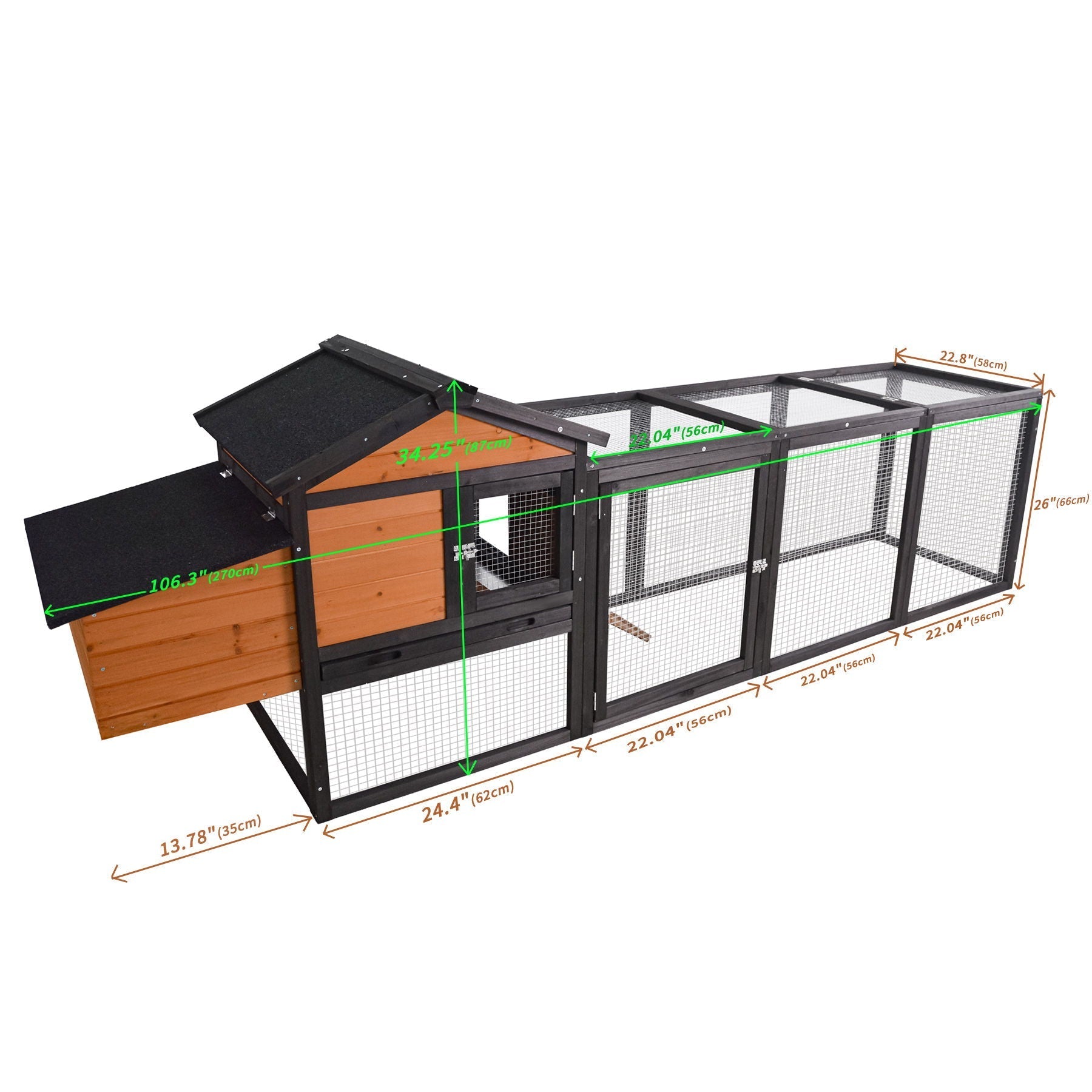Chicken Coop With Run And Nesting Box