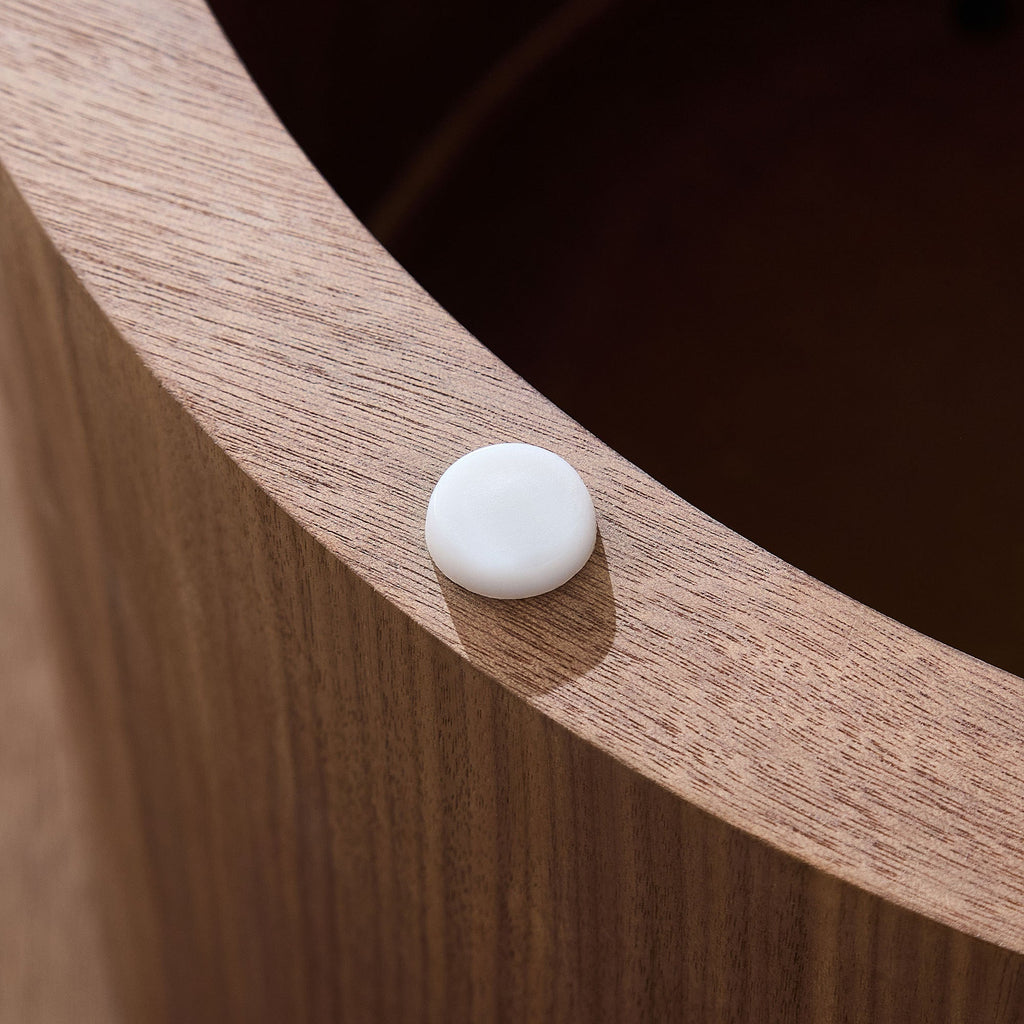 35.43 Inch Coffee Table with Sintered Stone Tabletop in Walnut