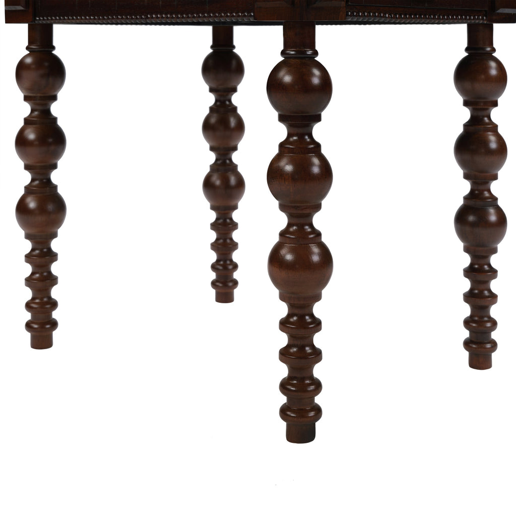 Solid Wood End Table with Drawer in Espresso Finish