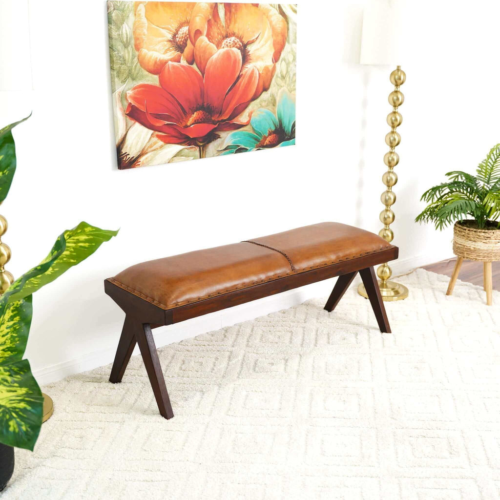 Chad - Bench - Brown / Tan