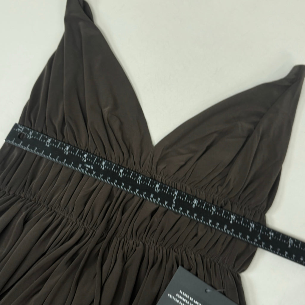 NORMA KAMALI Goddess Dress Unlined Women's Sz M/38 Chocolate KK3233PL292028