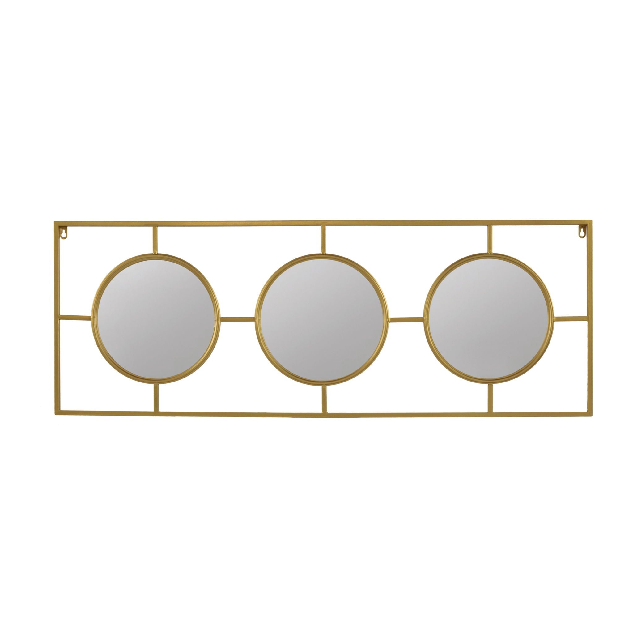 3 Mirror Piece Wall Mirror InRectangular Frame, Home Wall Decor For Bedroom Living Room