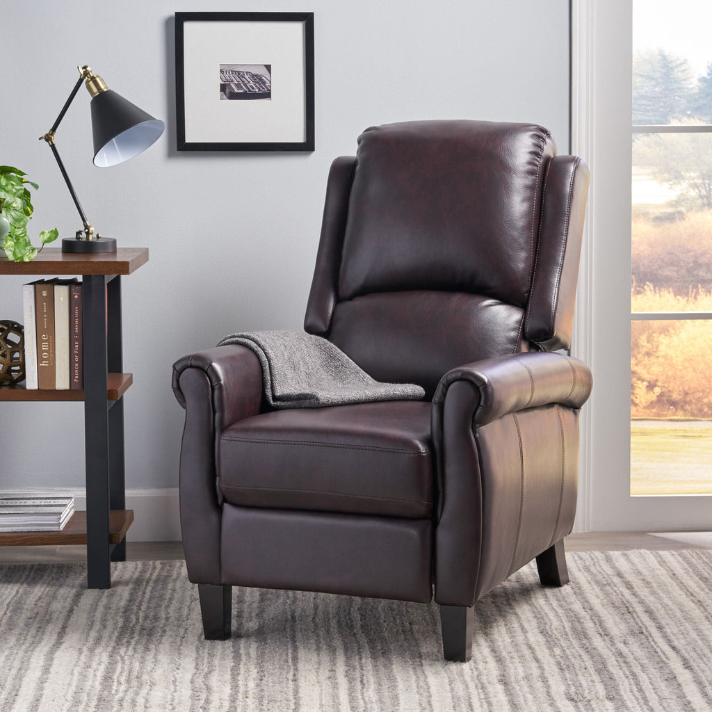 Memphis Standard Recliner Club Chair - Burgundy