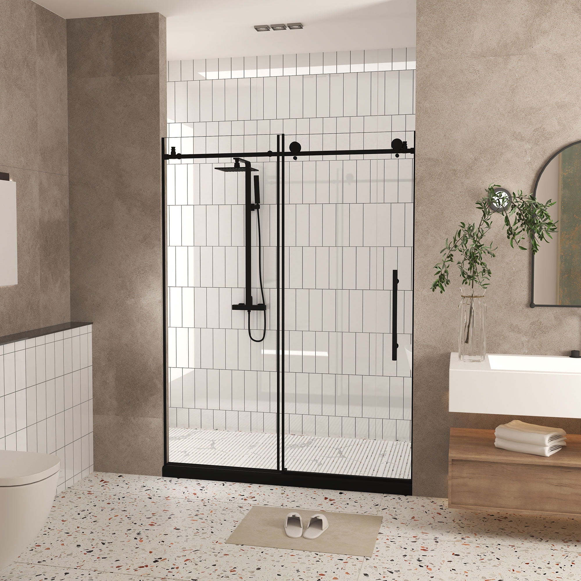 Frameless Shower Door With Handle