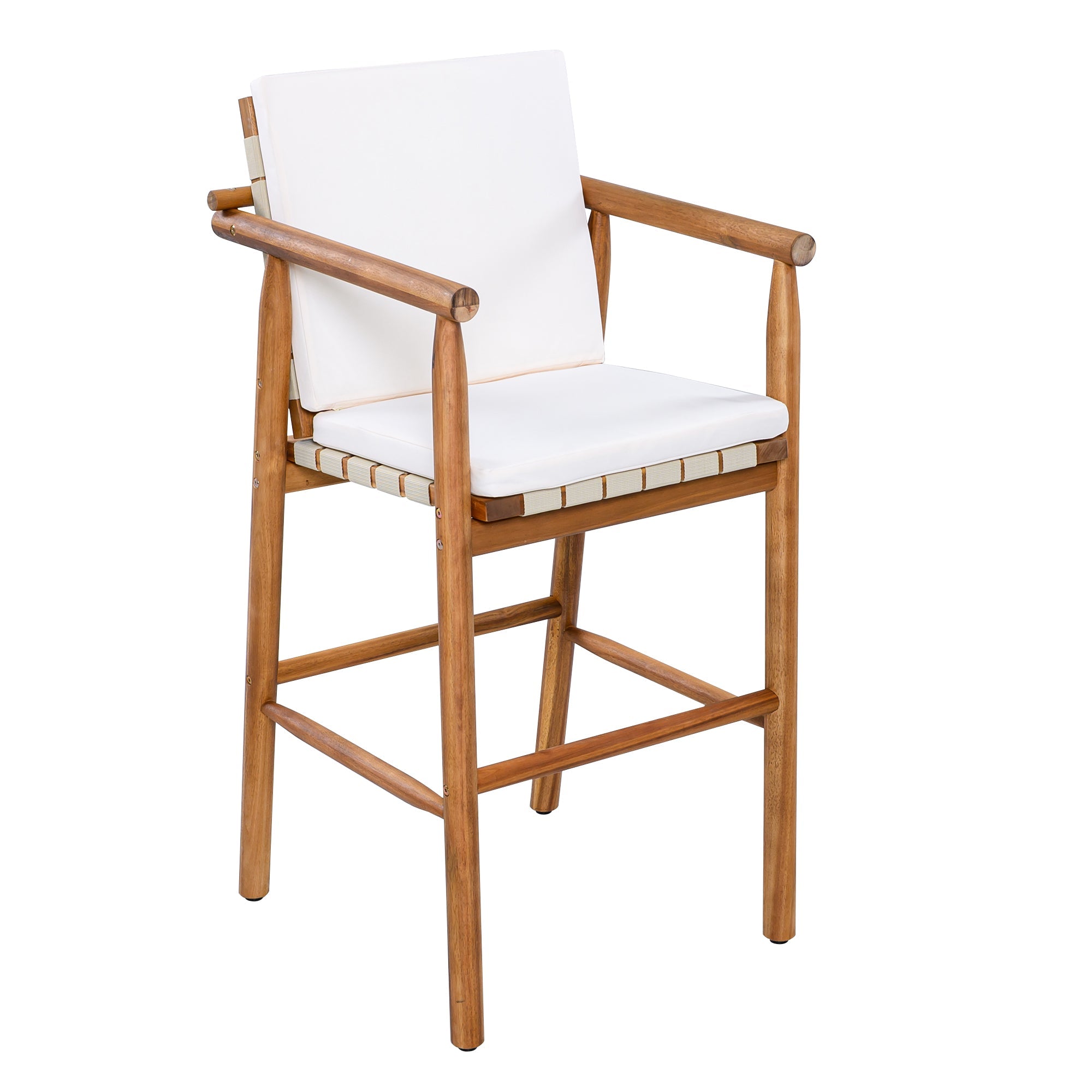 Outdoor Counter Height Bar Stools Set of 2 with Cushions