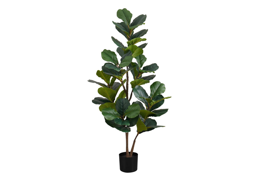 49" Tall Artificial Plant Fiddle Tree with Real Touch Leaves