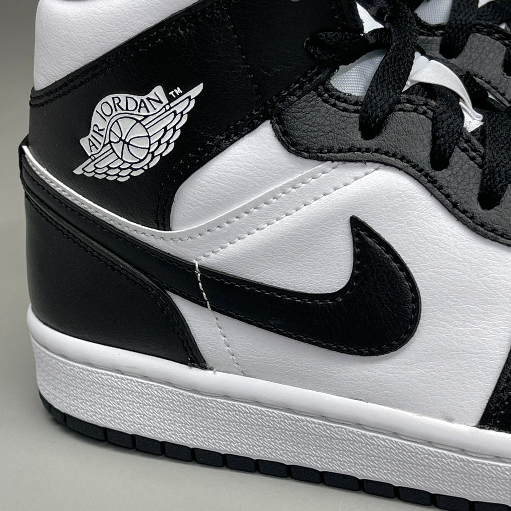 NIKE AIR JORDAN 1 Mid Panda Shoe Women's Sz 9.5 Black / White DV0991-101 (New)