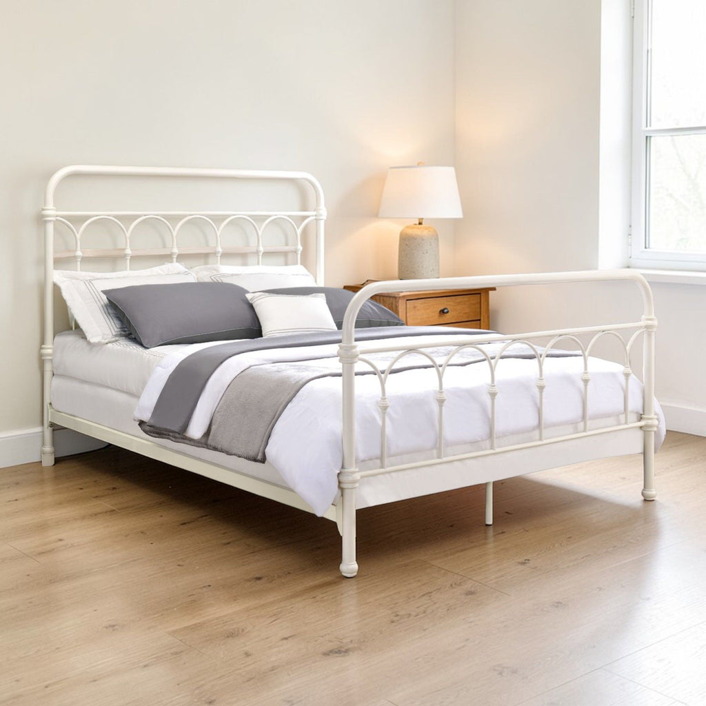 Citron Full Bed - Elegant Metal Panel Design