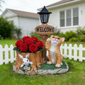 Cute Cat Planter Statue Garden Decor