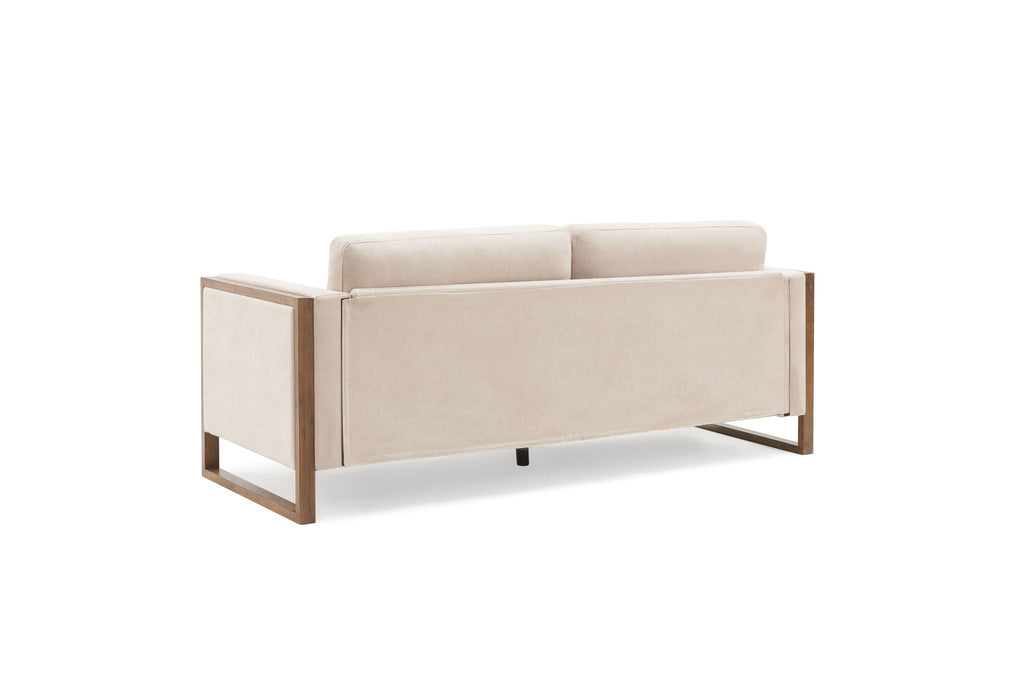 Modern 3-Seater Sofa With Solid Wood Legs