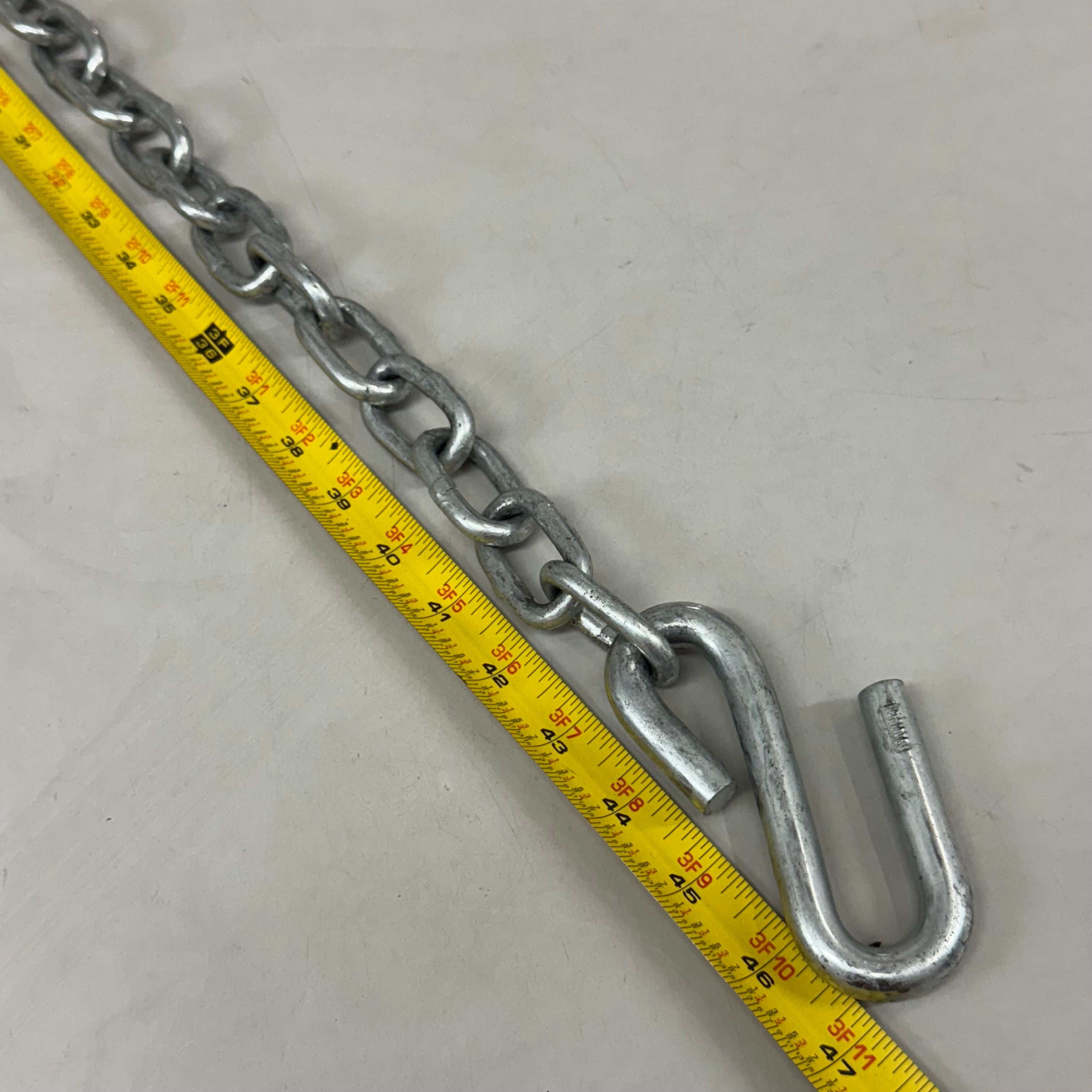 CURT Trailer Safety Chain With 2 S-Hooks 48" Clear Zinc 80031