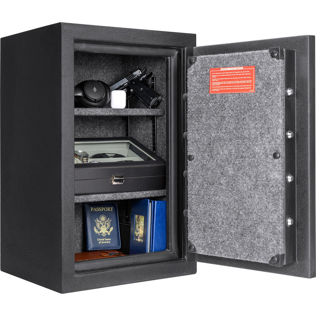 2.02 Cubic Ft Biometric Keypad Fire Resistant Safe - Black