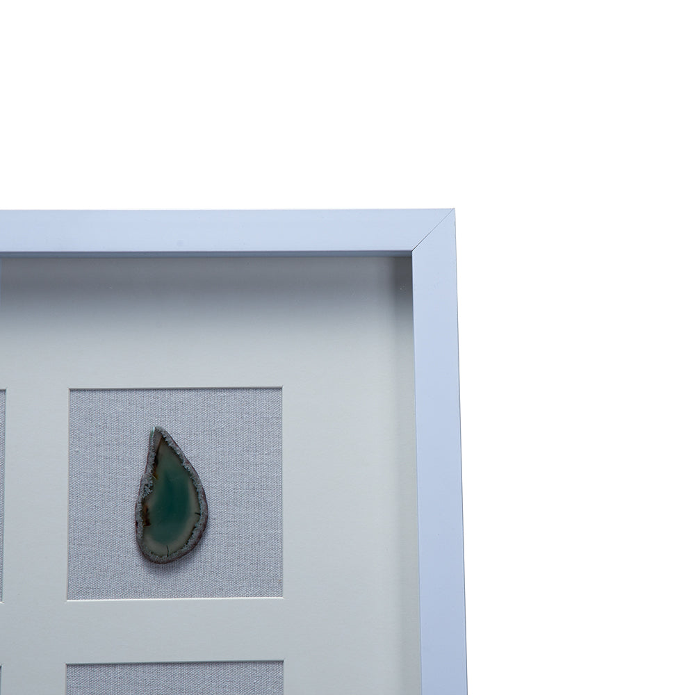 Set of 2 Shadow Box Wall Décor with Agate