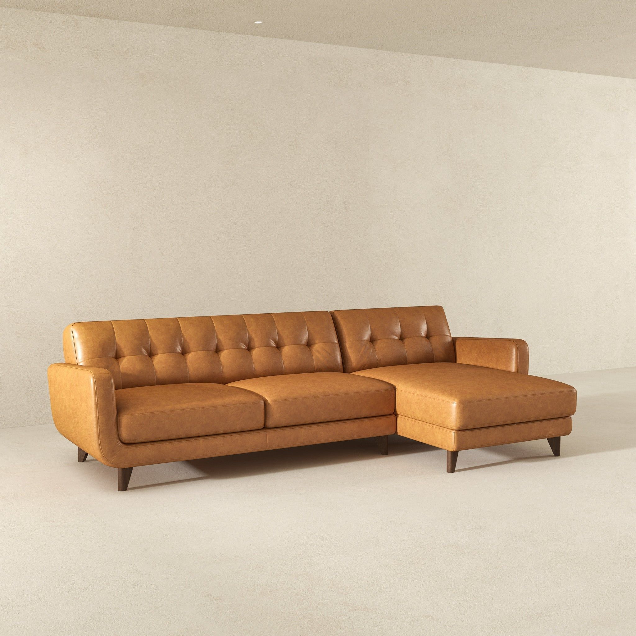 Allison - Mid-Century Modern Sectional Sofa Chaise