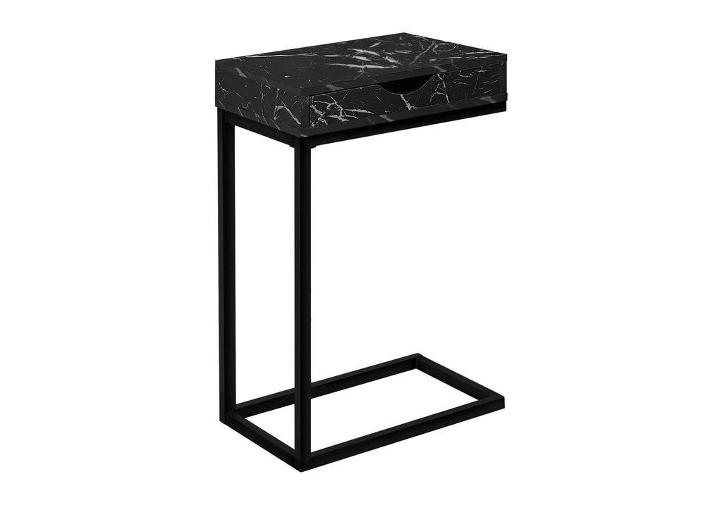 Accent Table, C-Shaped Contemporary & Modern Elegant Design