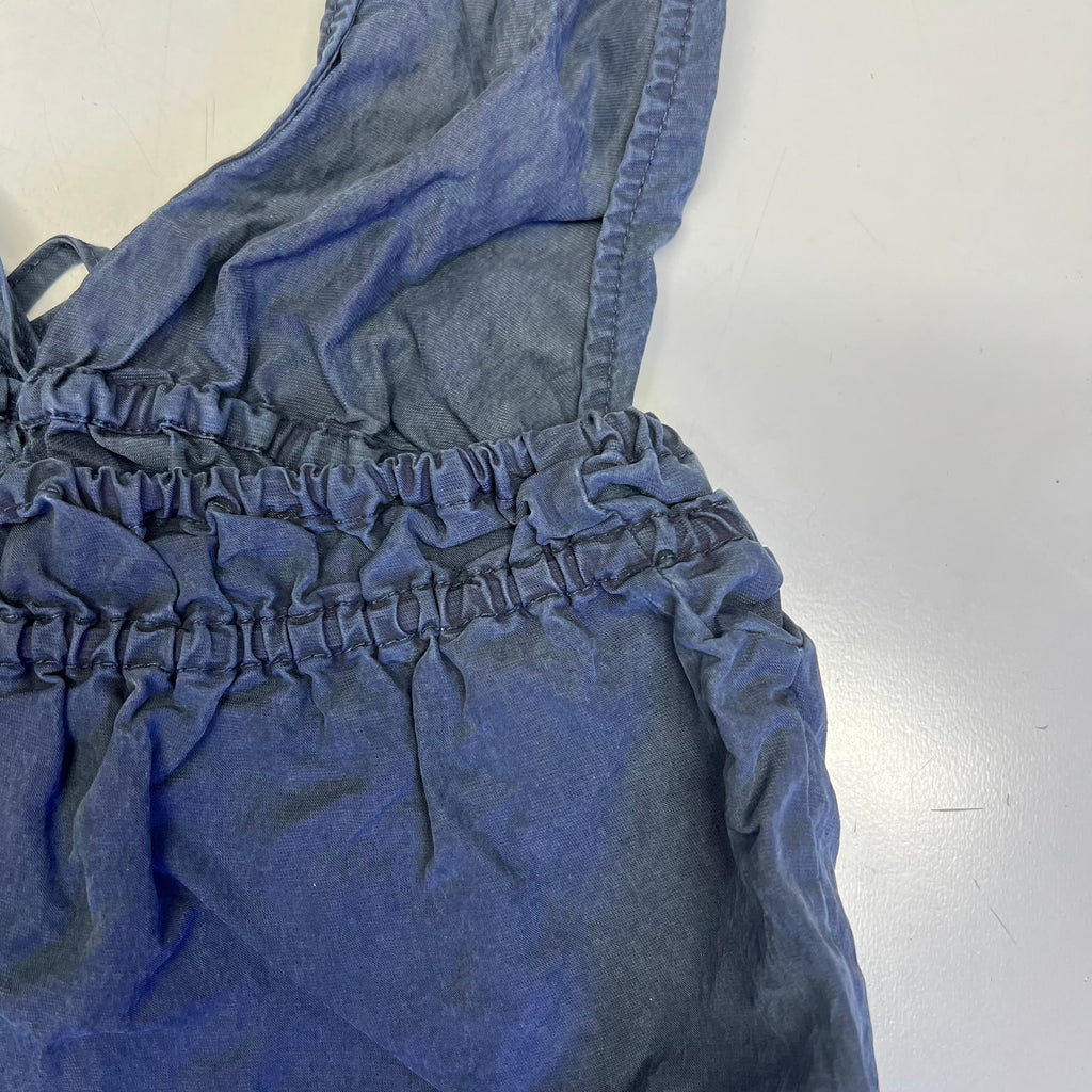 FREE PEOPLE Sidra Set Halter Top & Knee Shorts Women's Sz S India Ink 98363328