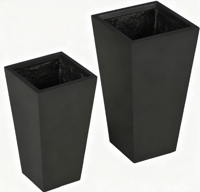 Tall Plant Pot 2-Pack Outdoor Planter Set with Drainage Holes