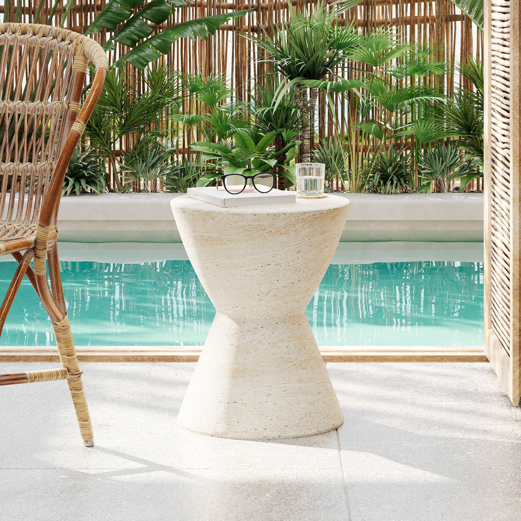 Outdoor Lightweight Concrete Side Table