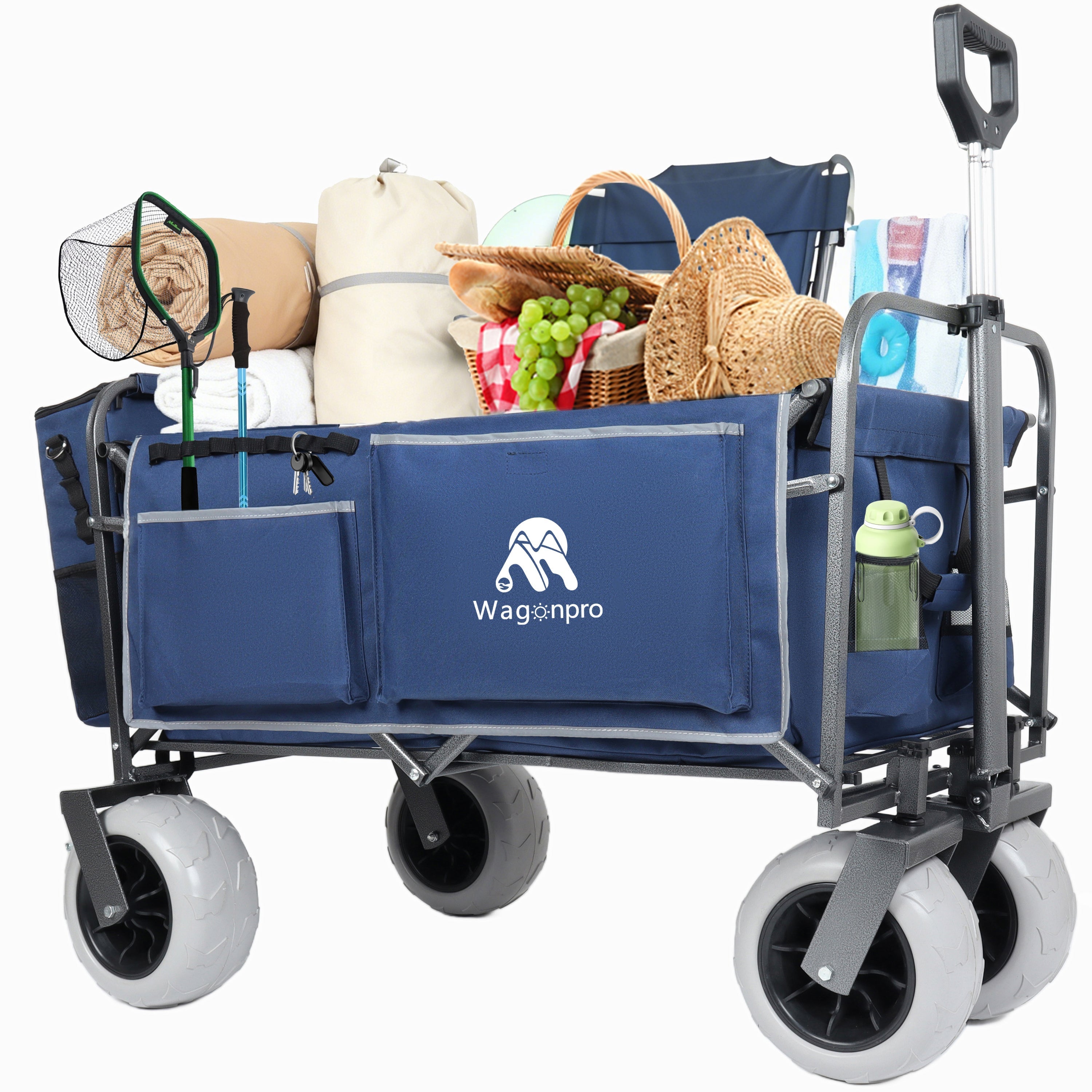 Beach Wagon with Big Wheels for Sand 500lbs Capacity