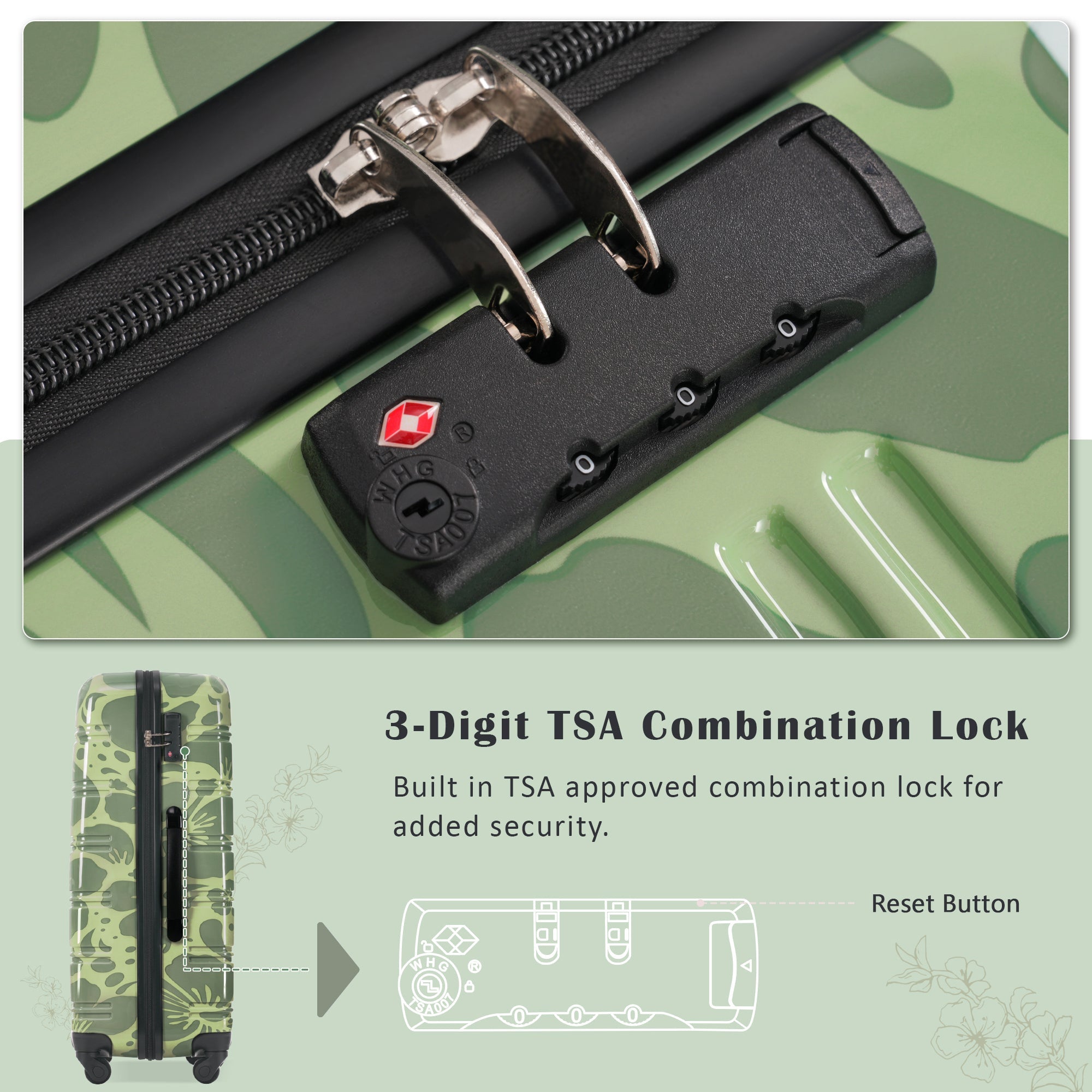 3-Piece Hard Shell Luggage Set – 20" 24" 28" by GigaTech