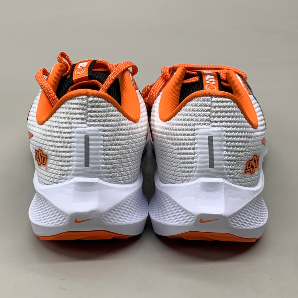 NIKE Zoom Pegasus 40 OK STATE White Shoes, Brilliant Orange & Black 11 W 9.5 M DZ5973-100