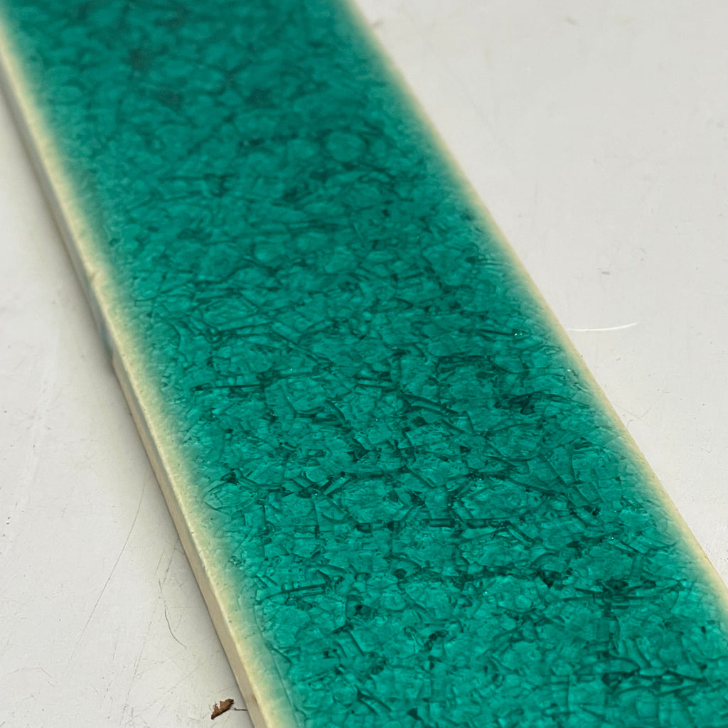 LILI (45 Tiles) Lotus Leaf Glaze Tile 2" x 8" Green G-LLF-28-45