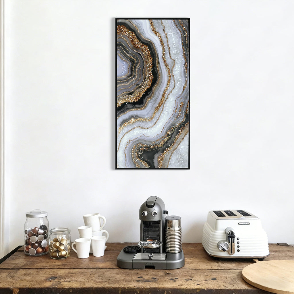 Canvas Painting Wall Art Framed Abstract Modern Decor 20x40 Inches