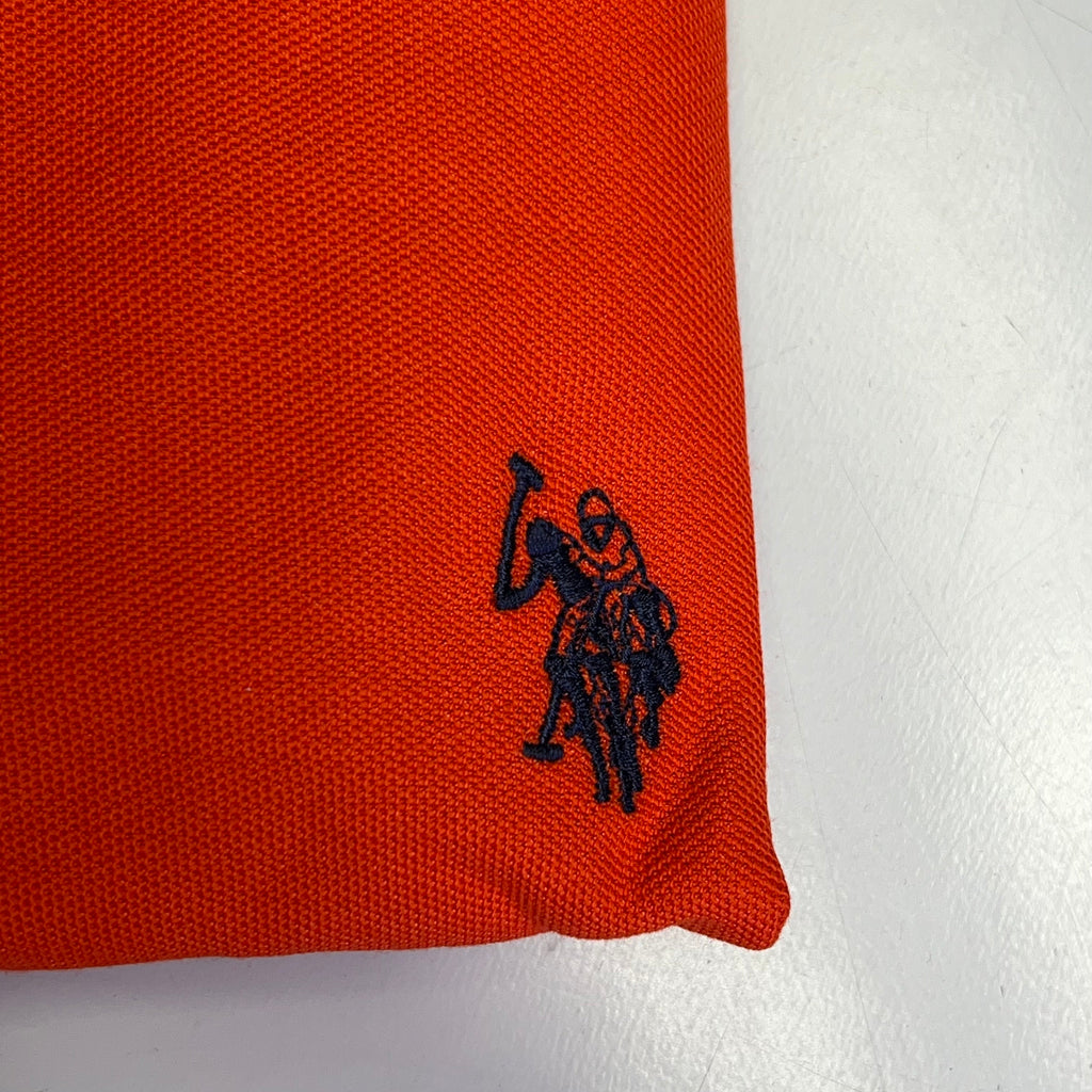 ZA@ U.S. POLO ASSN Performance Pique Polo Short Sleeve Shirt Men's Sz 2XL Orange Red
