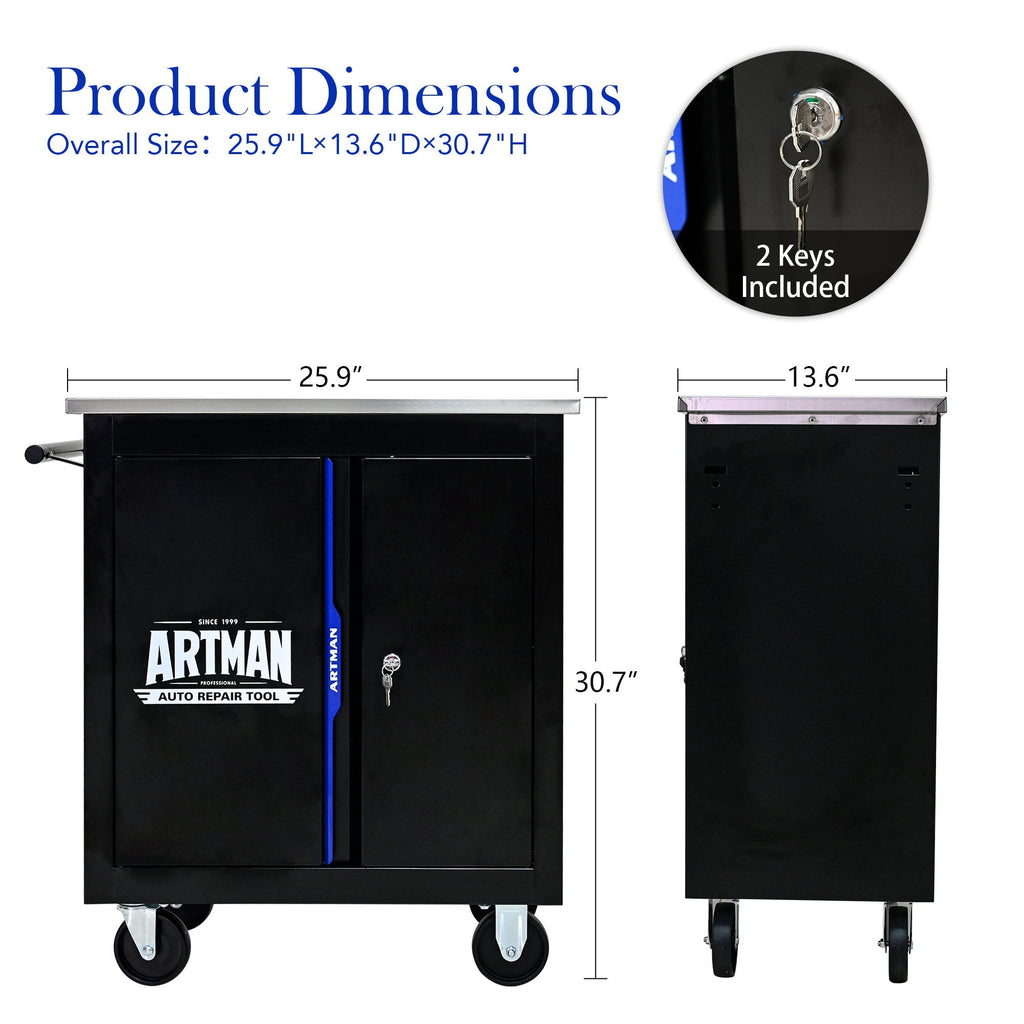 Movable Lockable Double Door Partition Storage Locker