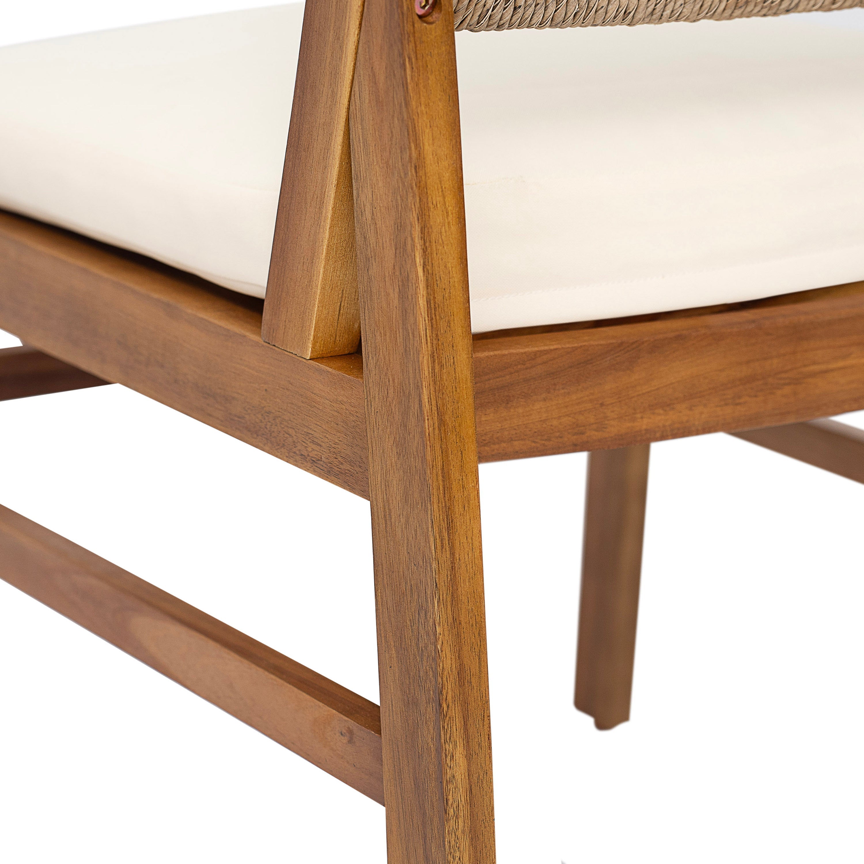 Outdoor 7 Pieces Acacia Wood Dining Set with Taiga 69 Table and Teak Finish