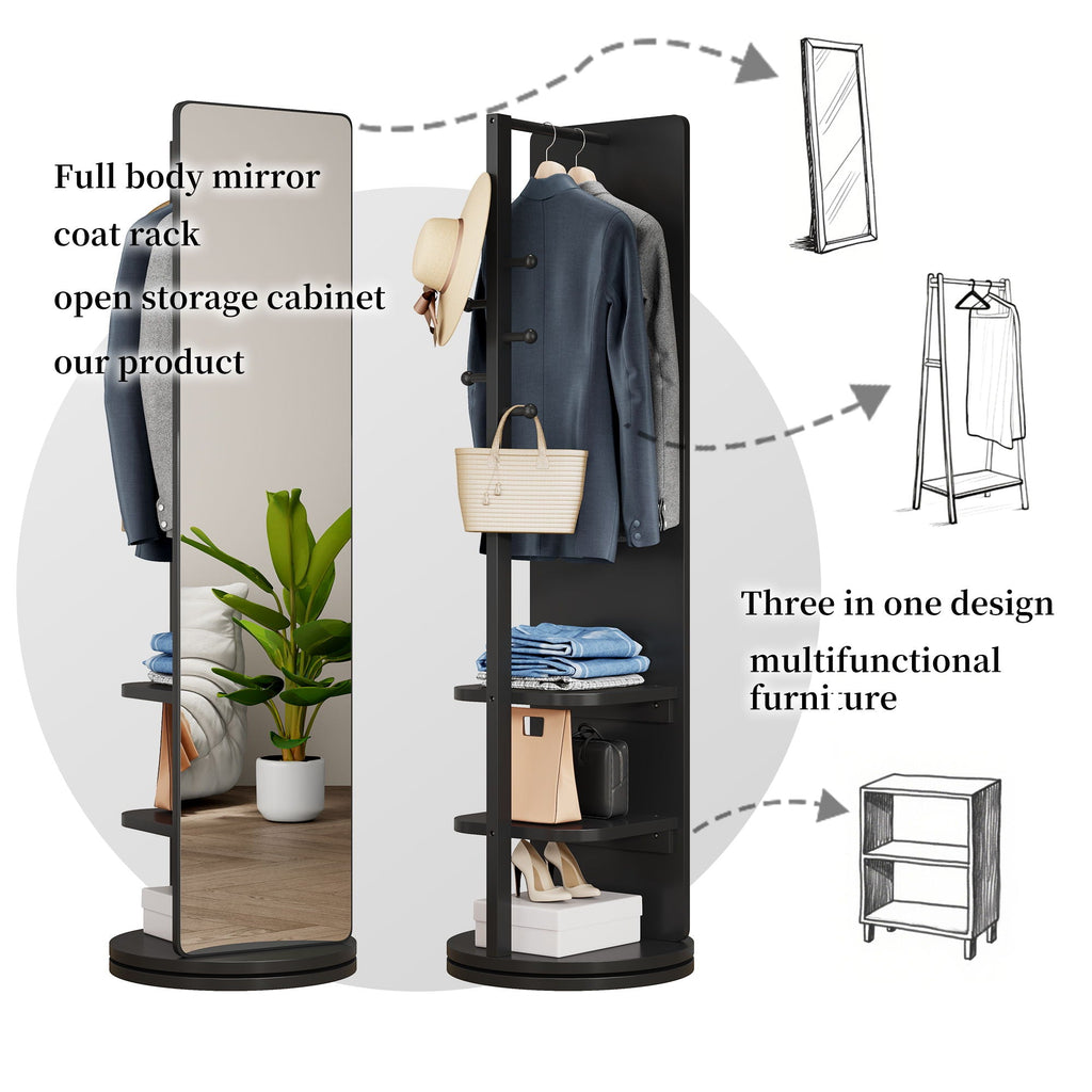 3 In 1 Multifunctional Full-Length Clothing Mirror