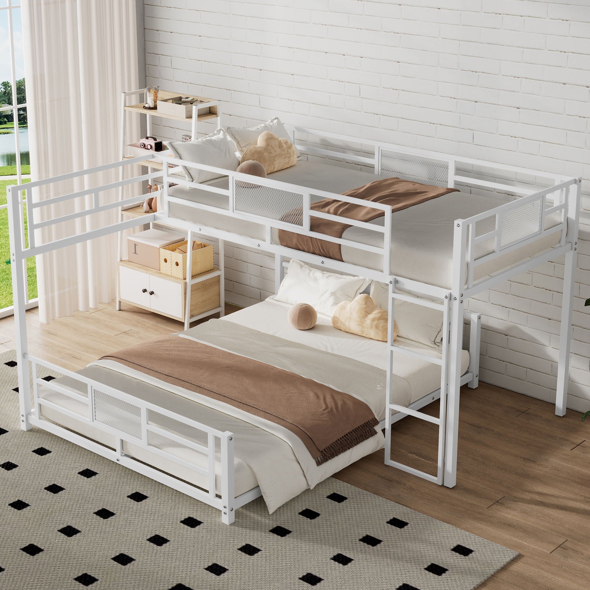 L-Shaped Bunk Bed & Safety Guaranteed