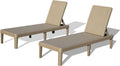 Pool Lounge Chairs Set of 2 with Adjustable Backrest