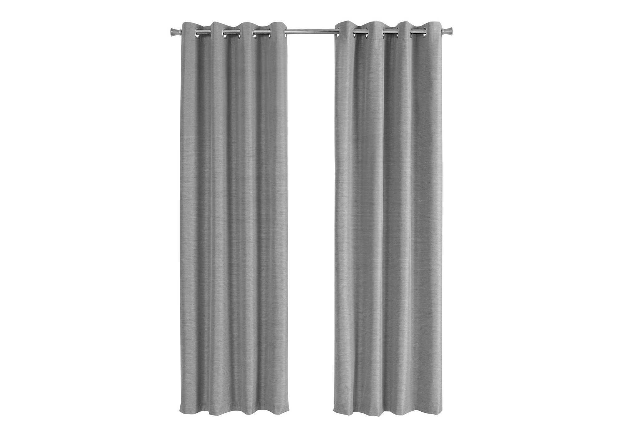 2 Pieces Set Room Darkening Curtain Panels with Grommet - Contemporary Style