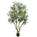 Artificial Olive Tree Large With Trunk, Indoor / Outdoor Decorative Plant For Living Room - Green
