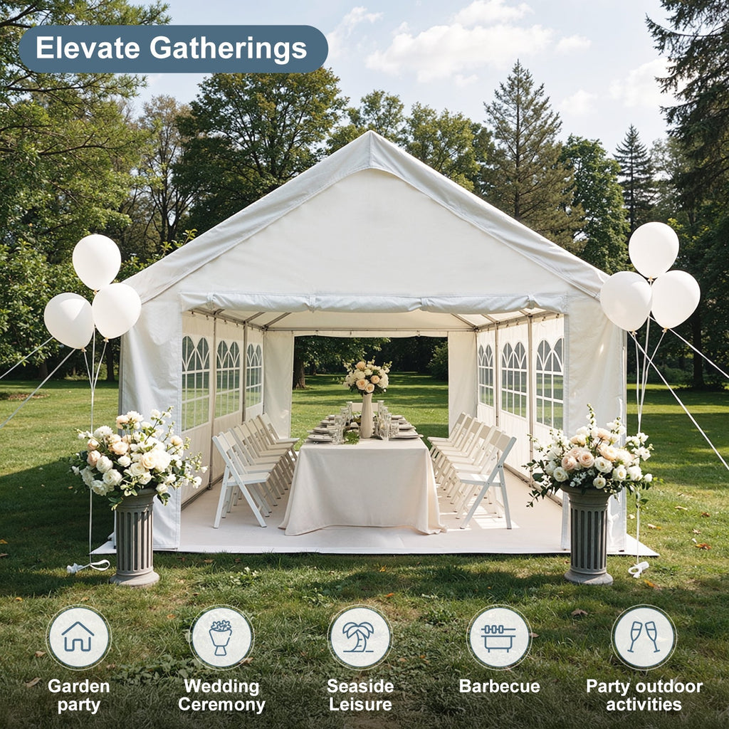 13'x26' Carport Canopy with Removable Sidewalls