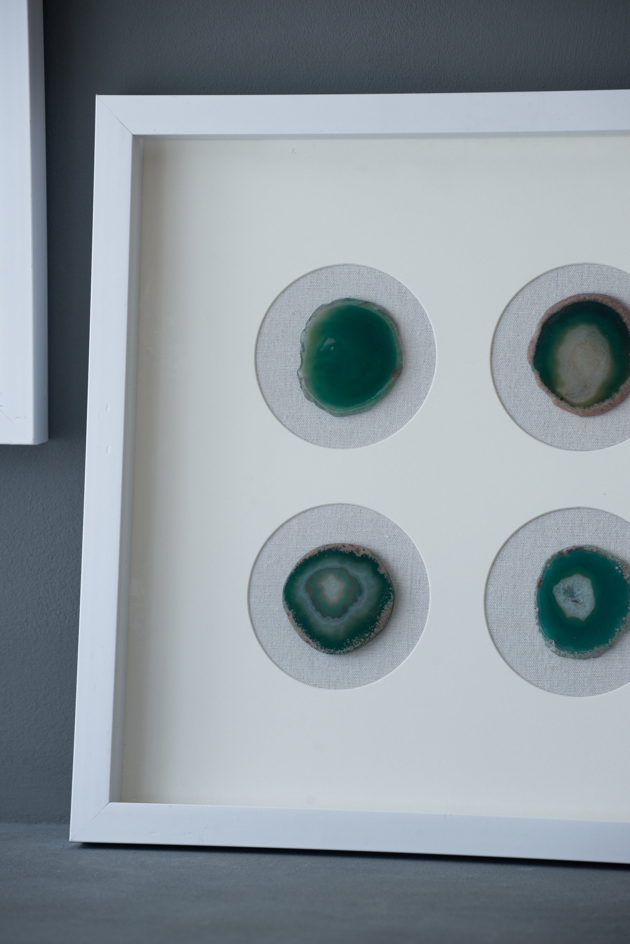 Set of 2 Shadow Box Wall Décor with Agate