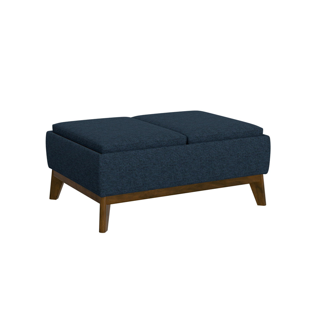 Reversible Tray Ottoman - Blue
