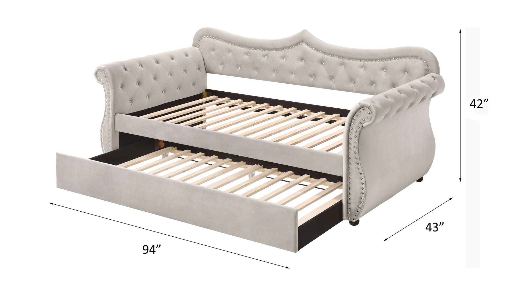 Adkins Twin Daybed With Trundle - Beige