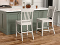 Slat Back Counter Stools (Set of 2) - White