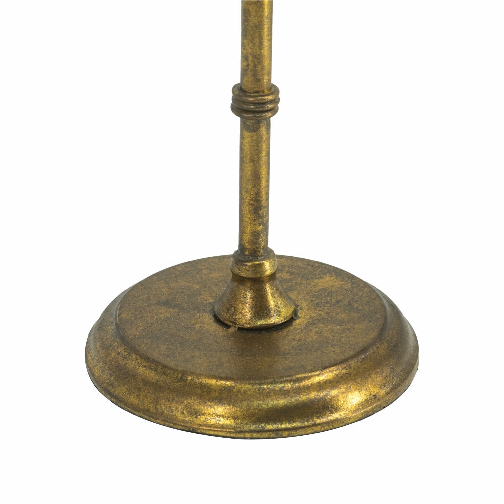 6.5x5.9x15.2' Vintage Inspired Gold Iron Table Clock