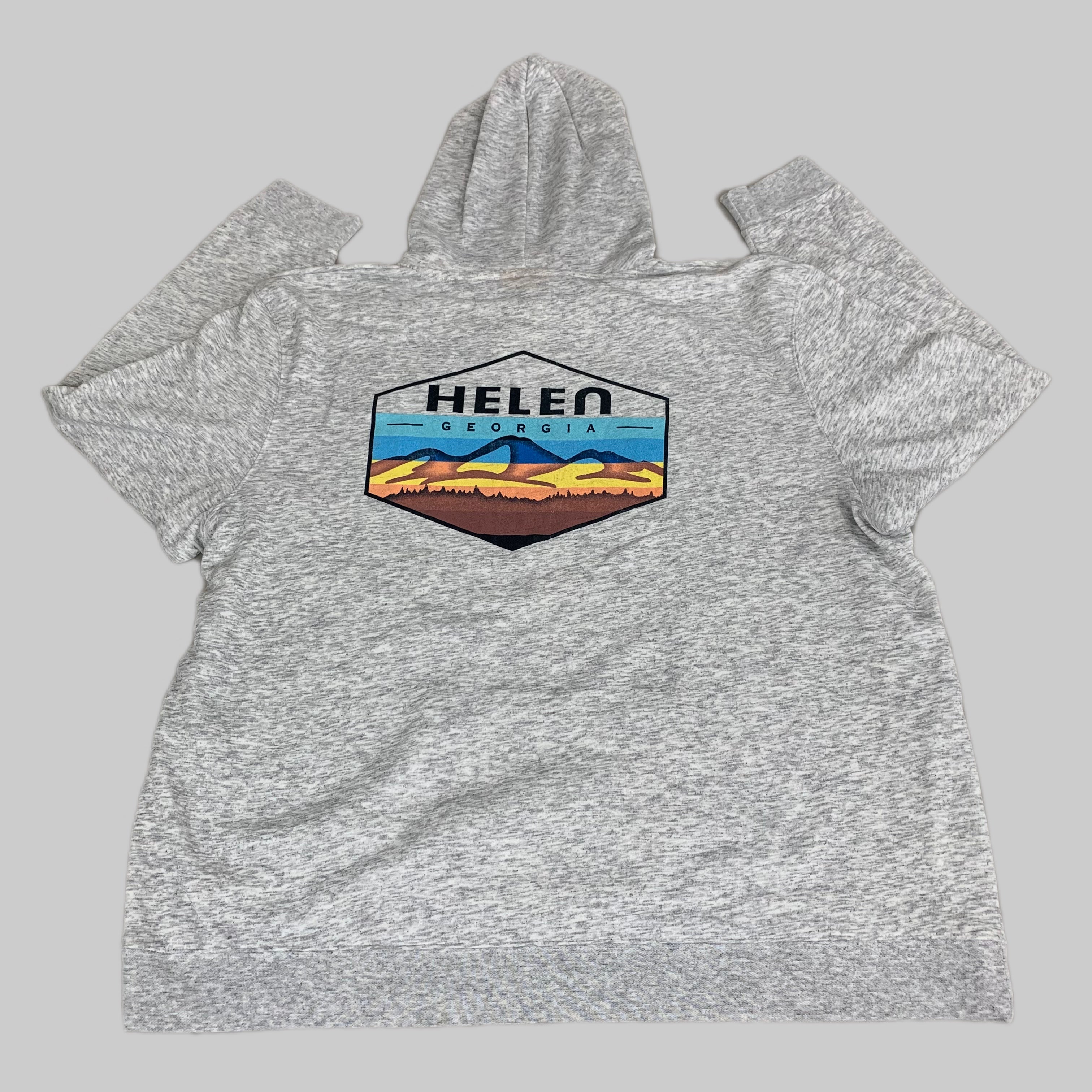 LONEROCK Helen Georgia Tie Hoodie Sz 3XL White/Grey