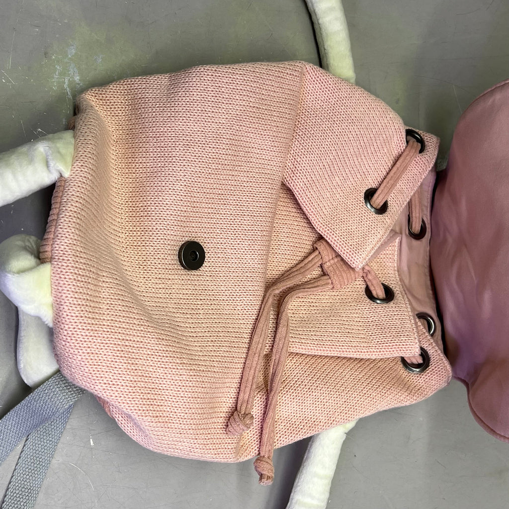 CROCHETTS Mochila Monito Kids Backpack 100% Natural Hypoallergenic Cotton Pink