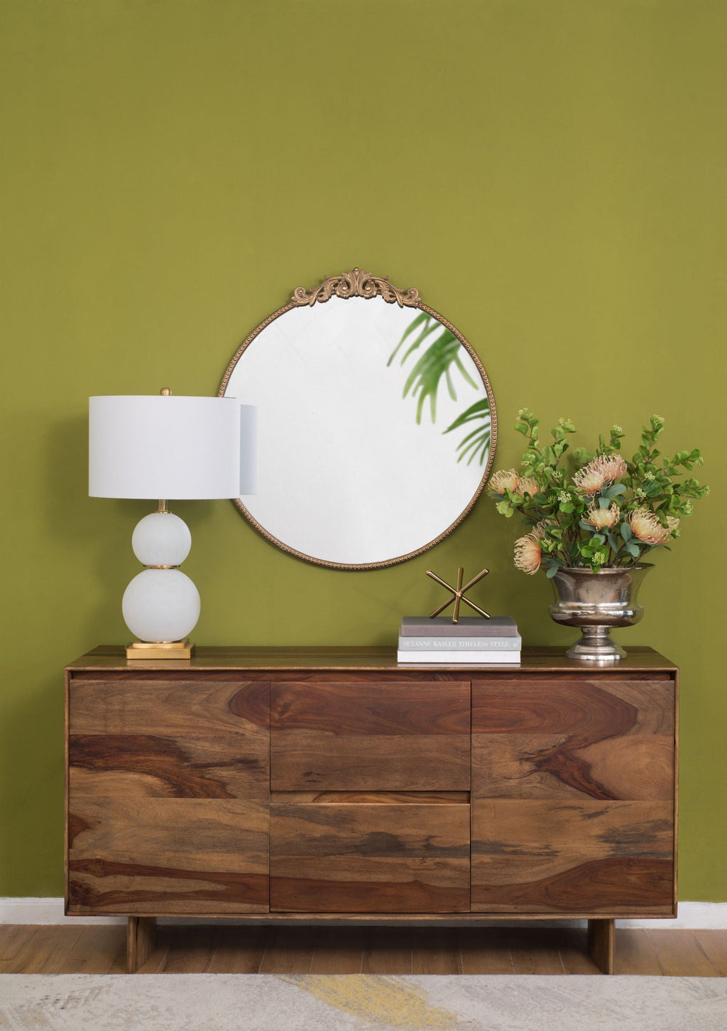 Classic Design Mirror With Baroque Inspired Frame